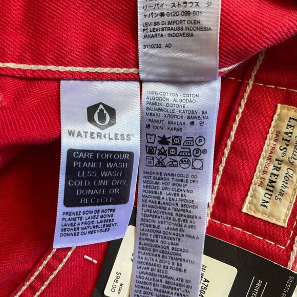 NWT Levi's Ribcage Straight Ankle Bright Red Women's Jeans Size 26/29 - Picture 12 of 12